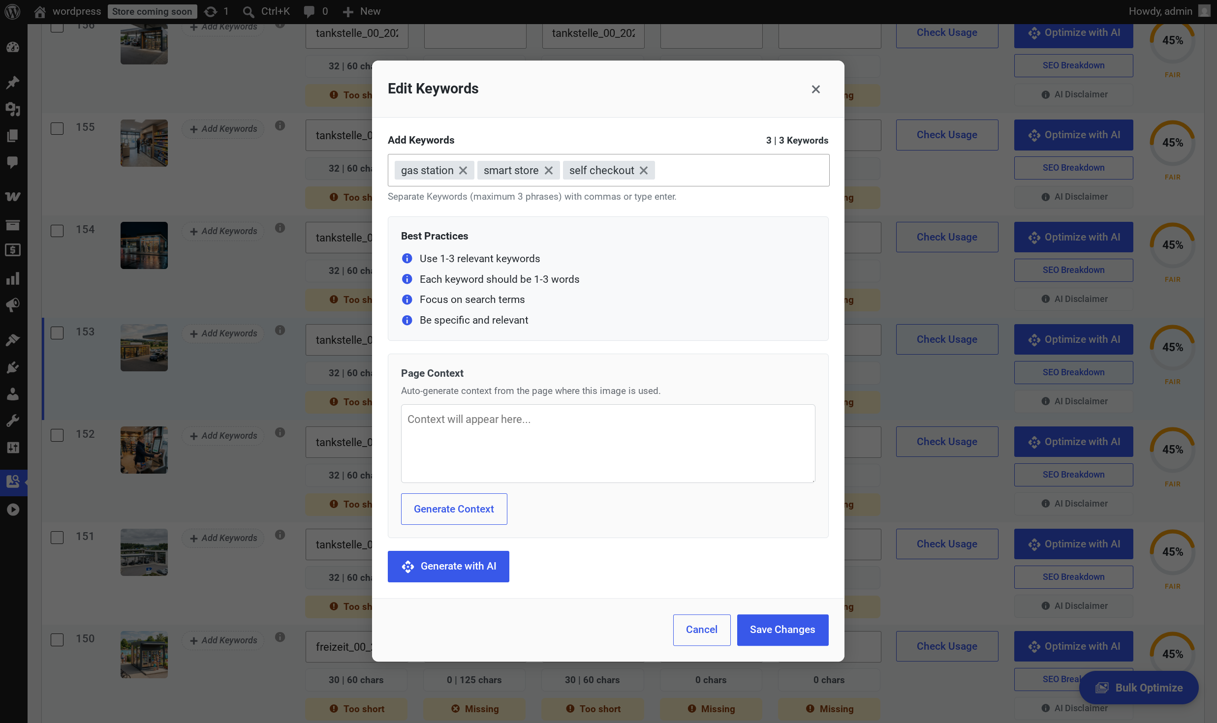 Strategic Image Keyword Targeting